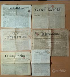 Lotto 38 giornali  francobolli  dal 1855 a 1949