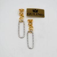 Orecchini in oro giallo e bianco 18 kt E.1050