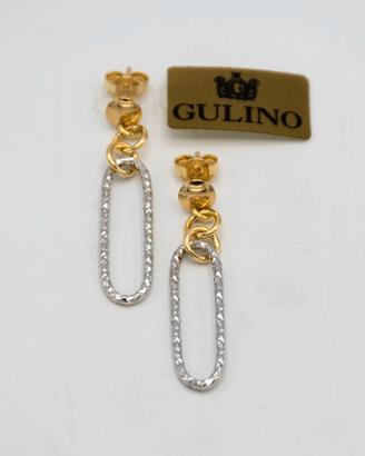 Orecchini in oro giallo e bianco 18 kt  E.60