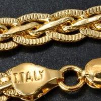 Splendida collana cm50 PLACCATA ORO18K 