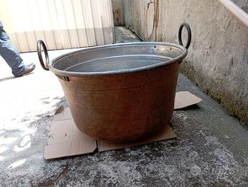 Calderone Pentolone in rame stagnato