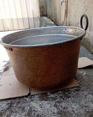 Calderone Pentolone in rame stagnato