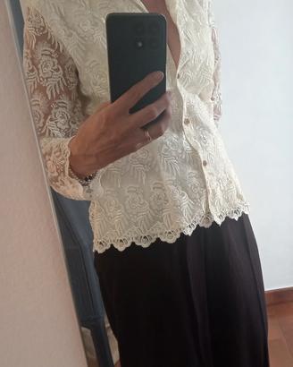 Camicia donna in pizzo