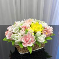  cesto di fiori di sapone artigianali 