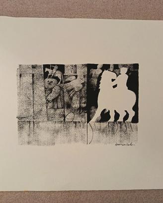 Maurizio Carloni china su carta 36.5 x 50