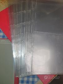 35 schede trasparenti x + raccoglitore bolaffi 