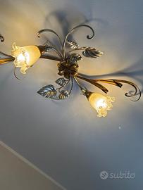 Lampadario a soffitto di manifattura artigianale