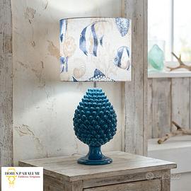 Lampada da tavolo Pigna Ceramica Caltagirone Blu