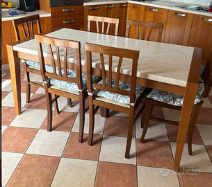 Tavolo con 6 sedie Usato 3621/U