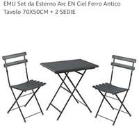 EMU Set tavolino e sedie da giardino/terrazzo