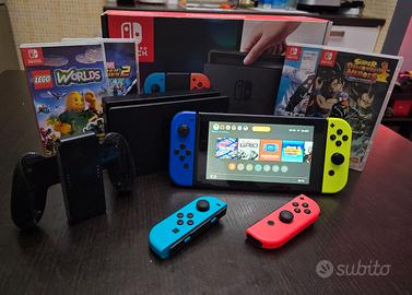 Nintendo Switch + 4 giochi e 4 joycon