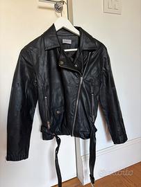 Marella giacca biker donna nera in pelle; moto