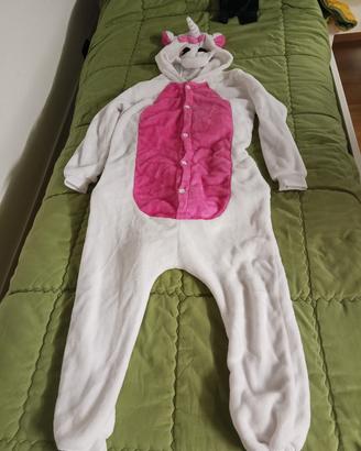 Costume/Pigiama peluche Unicorno 125cm