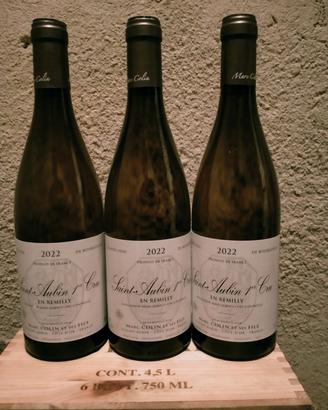 vino  Marc Colin saint-aubin 1er en remill 2022