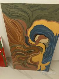 Dipinto originale acrilico su legno 50x80