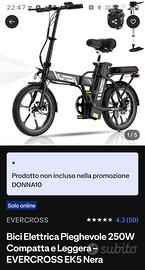 bici  elettrica pieghevole 250w