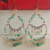 orecchini verdi agata