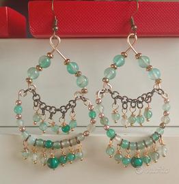 orecchini verdi agata