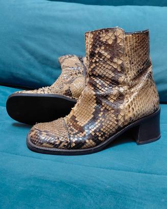 stivaletti pitone vintage