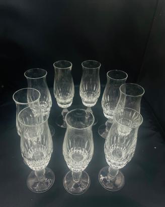 10 bicchieri cristallo per spumante Art Déco