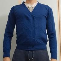 Maglioncino Imperial doppiopetto blu lana merino