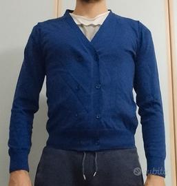 Maglioncino Imperial doppiopetto blu lana merino