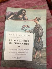 libro "Le avventure di Pinocchio" con ikkustraz