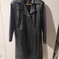 Cappotto Trench Luisa Spagnoli Vera Pelle Nero 48