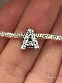 Charm Lettera A in argento s925