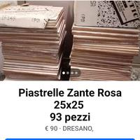 Piastrelle Zante Rosa 25x25  93 pezzi nuove