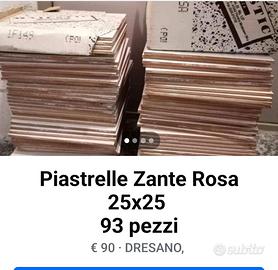 Piastrelle Zante Rosa 25x25  93 pezzi nuove