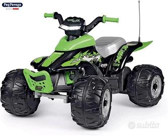 QUAD PEG PEREGO T-REX 12 VOLT NERO-VERDE
