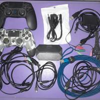 2 controller Playstation e cavi vari 