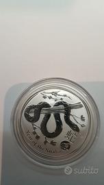 Silver coin Year of Snake 2013 1 oncia Australia