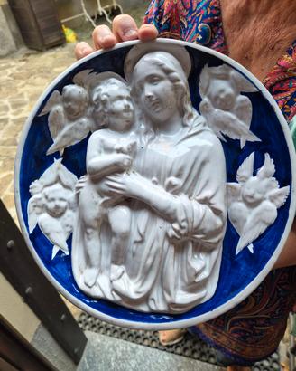 Altorilievo ceramica con madonna  Grazia Deruta
