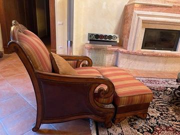 Poltrona con poggiapiedi