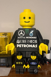 Pupazzo F1 mercedes alto 65cm