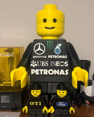 Pupazzo F1 mercedes alto 65cm