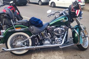 2013 softail deluxe lucky green hard candy custom