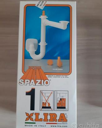Sifone salvaspazio per lavandino a una vasca