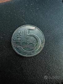 Moneta, Repubblica Ceca, 5 Korun, 1994, BB, Acciai
