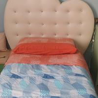 letto singolo contenitore a forma di cuore 