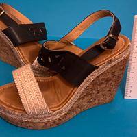 Scarpe con zeppa in sughero