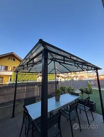 Gazebo 3x3 Alluminio Plexiglass