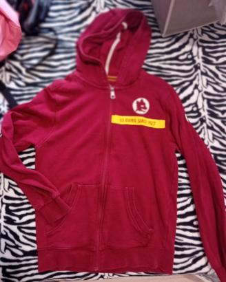 Felpa cotone con cappuccio AS roma