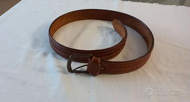 Cintura pelle marrone con fibbia
