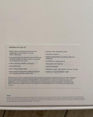 MacBook Pro 13 (touch bar) 2019