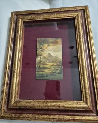 quadro paeaggio su lastra di rame
