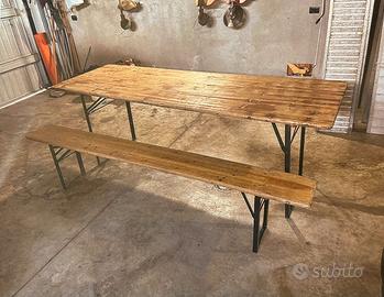 SET BIRRERIA TAVOLO + DUE PANCHE