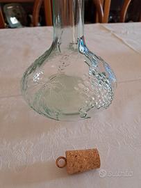 Bottiglia in vetro decorata con tappo sughero